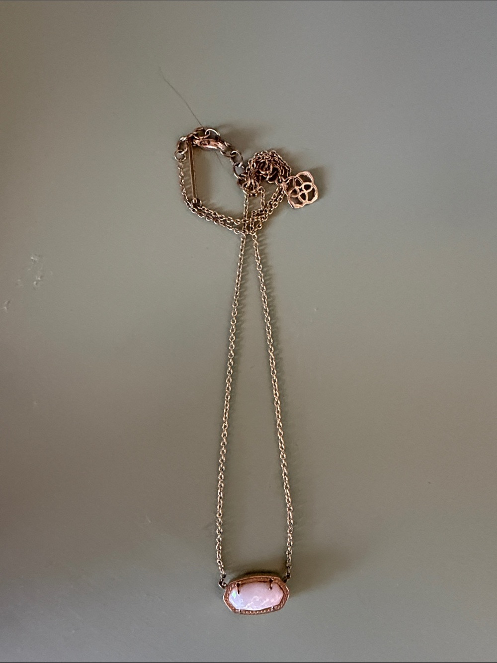 Kendra Scott Rose Gold Pink Ella Pendant Necklace